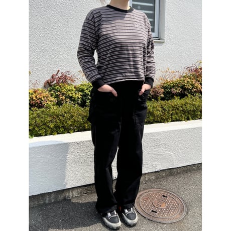 JOHN SOFIA Women’s Border L/S TEE (Gray&Pink)｜ジョンソフィア ウィメンズ ボーダー ロングスリーブ ティー (グレー＆ピンク)