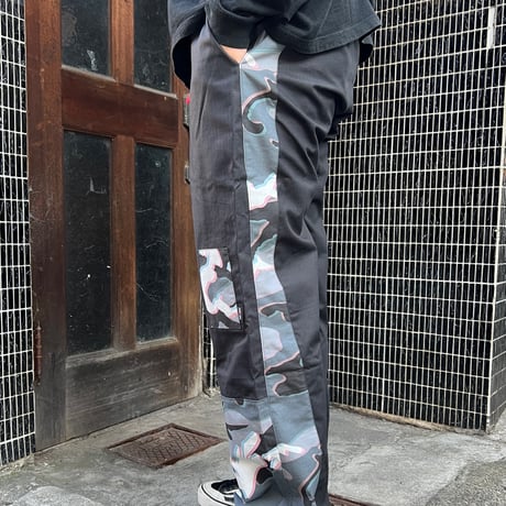 JOHN SOFIA After Zone Patchwork Camo Pants (Black)｜ジョンソフィア アフターゾーン パッチワークカモパンツ（ブラック）