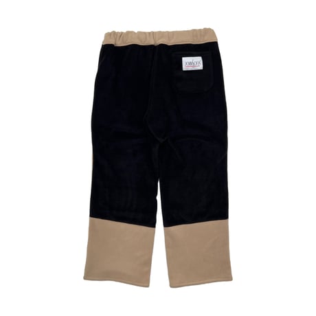 JOHN SOFIA After Zone Panels Fleece Trousers (Black/Beige)｜ジョンソフィア アフターゾーン パネルズ フリーストラウザーズ