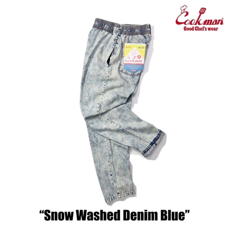 Cookman Chef Pants Snow Washed Denim (Blue)｜クックマン スノーウォッシュド デニム シェフパンツ（ブルー）