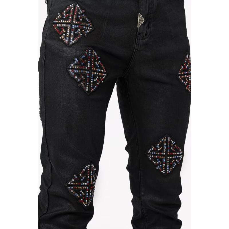 GUAPI Obsidian Black Mosaic Denim (BLACK) | Att