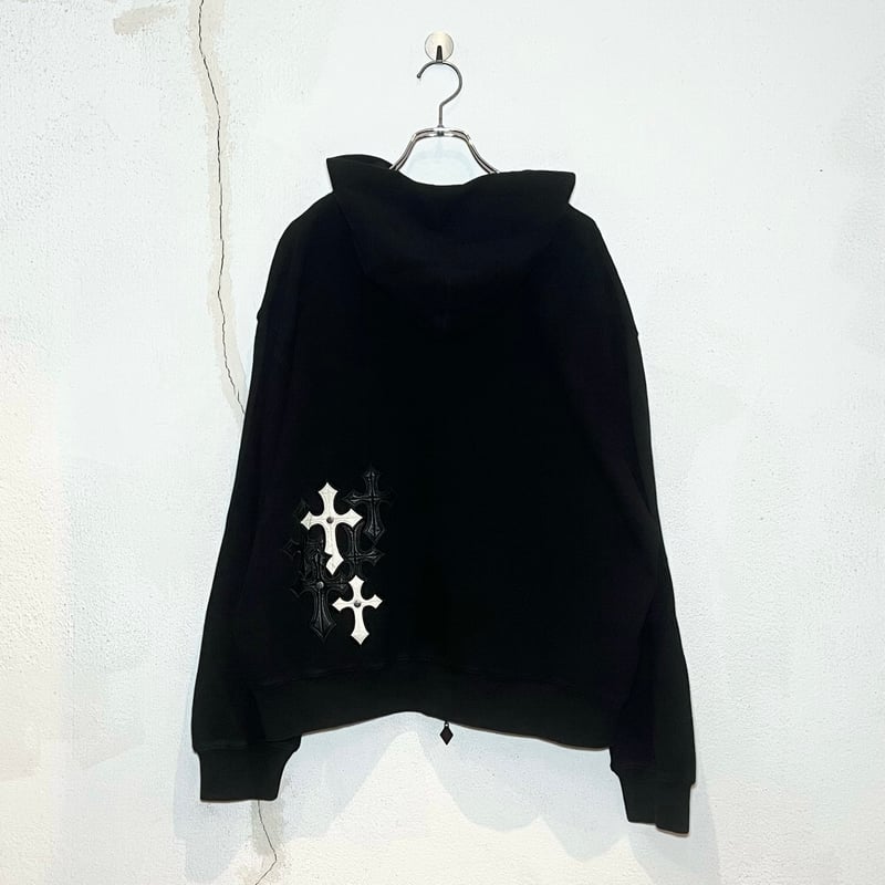 サプライヤーダガーレザーパッチジップフ－ディー SUPPLIER（サプライヤー） パーカー Dagger Leather Patch Zip Hoodie