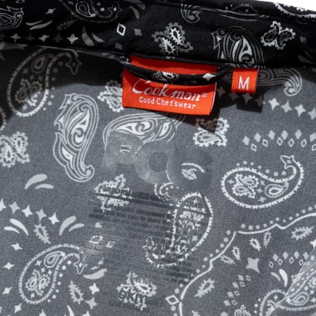 Cookman Work Shirts Short Sleeve Light Paisley (Black)｜クックマン ワークシャツ ショートスリーブ ライトペイズリー（ブラック）