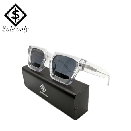 $ole Only Square Retro Sunglasses (Clear)｜ソールオンリー スクエア レトロ サングラス（クリア）