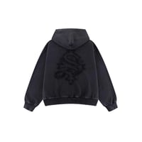 SUPPLIER Distressed Cross Zip Hoodie (BLACK)｜サプライヤー ディストレスト クロス ジップフーディー（ブラック）