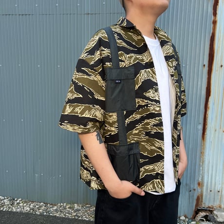 JOHN SOFIA RIPSTOP TACTICAL SHIRT (TIGER CAMO)｜ジョンソフィア リップストップ タクティカル シャツ（タイガーカモ）