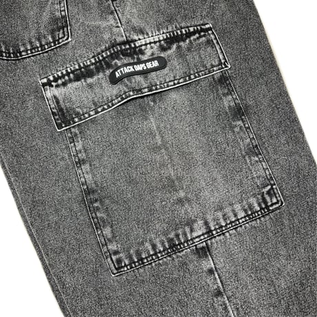 ADG Tagging Slam Dnm Cargo Pants (Blk)｜エーディージー タギング スラムデニム カーゴパンツ（ブラック）