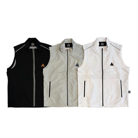 AFC △ One Point Embroidery Nylon Track Vest｜AFC △ ワンポイント エンブロイダリー ナイロン トラックベスト