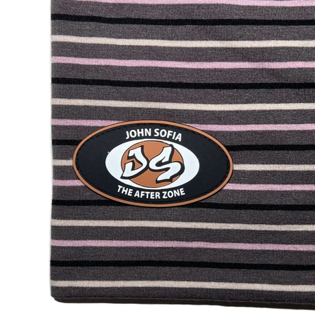 JOHN SOFIA Border Tube Beanie (Gray&BlackWhitePink)｜ジョンソフィア ボーダー チューブ ビーニー（グレー＆ブラック・ホワイト・ピンク）