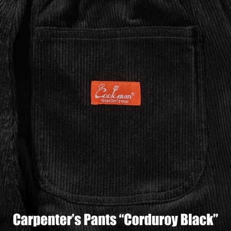 Cookman Carpenter's Pants Corduroy (Black)｜クックマン カーペンターパンツ コーデュロイ（ブラック）