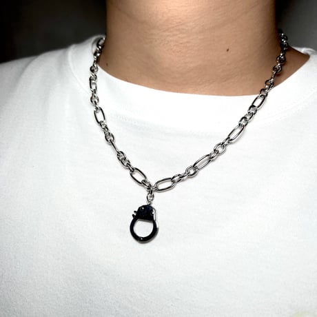 JOHN SOFIA Single Cuff Chain Necklace (SLV)