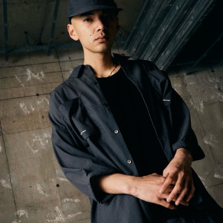 TIGHTBOOTH SEERSUCKER ROLL UP SHIRT (Gray)｜タイトブース シアサッカー ロールアップ シャツ（グレー）