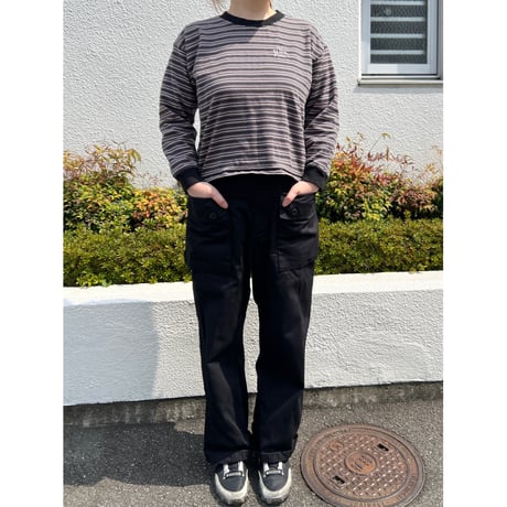 JOHN SOFIA Women’s Border L/S TEE (Gray&Pink)｜ジョンソフィア ウィメンズ ボーダー ロングスリーブ ティー (グレー＆ピンク)