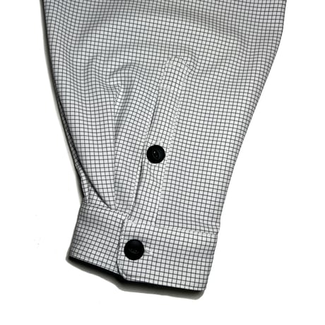 JOHN SOFIA Logo Squares LS Shirt (White)｜ジョンソフィア ロゴスクエアーズ ロングスリーブシャツ（ホワイト）
