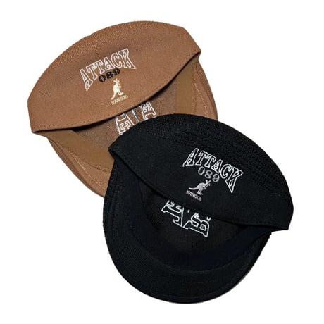 ATTACK ORIGINAL Custom Mesh Hunting Hat “Compass” (Blk, Caramel)｜アタックオリジナル カスタムメッシュ ハンティングハット “コンパス”