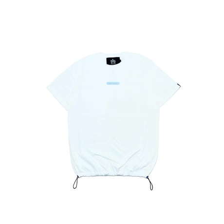 ADG Rubber Badge Drawcord Tee (WHT)｜エーディージー ラバーバッジ ドローコード ティーシャツ（ホワイト）