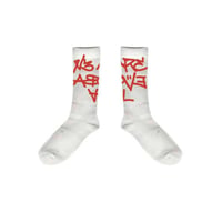 GRIMEY CONCREAT JUNGLE REGULAR SOCKS (OFF WHITE)｜グライミー コンクリートジャングル レギュラー ソックス（オフホワイト）
