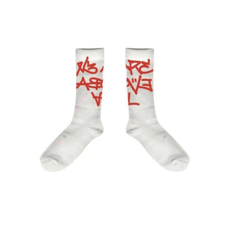GRIMEY CONCREAT JUNGLE REGULAR SOCKS (OFF WHITE)｜グライミー コンクリートジャングル レギュラー ソックス（オフホワイト）