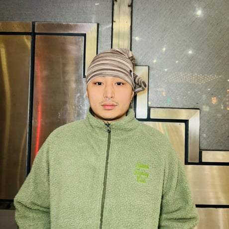 JOHN SOFIA Border Tube Beanie (Wood)｜ジョンソフィア ボーダー チューブビーニー（ウッド）