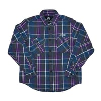 ATTACK ORIGINAL Arch Logo Heavy Flannel Shirt (Purple)｜アタックオリジナル アーチロゴ ヘビーフランネルシャツ（パープル）
