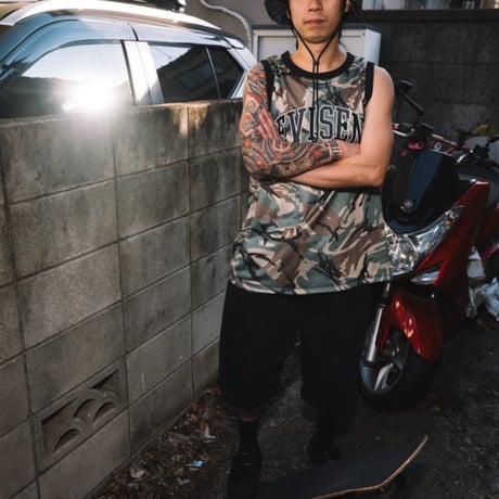 EVISEN  OHAKO CAMO MESH TANK (White/Camo) | エビセン オハコ カモ メッシュ タンク（ホワイト／カモ）