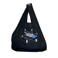 ATTACK ORIGINAL Recovering From Meltdown Ripstop Nylon Eco Bag (Blk/Blu)｜アタックオリジナル  エコバッグ