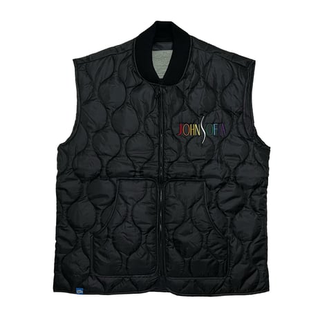JOHN SOFIA Quilting Army Vest (Olive, Black)｜ジョンソフィア キルティング アーミーベスト（オリーブ/ブラック）