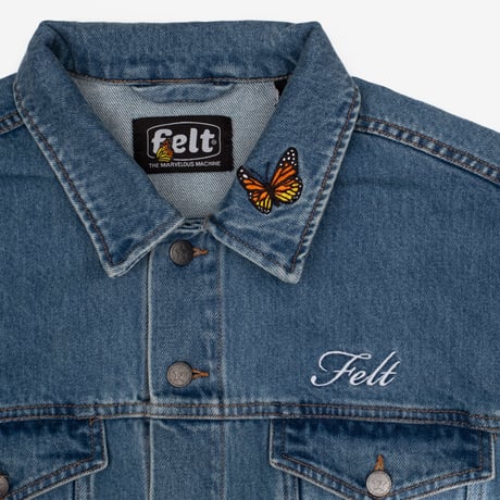 FELT Butterfly Garden Denim Jacket (Washed Denim)｜フェルト バタフライガーデン デニムジャケット（ウォッシュドデニム）