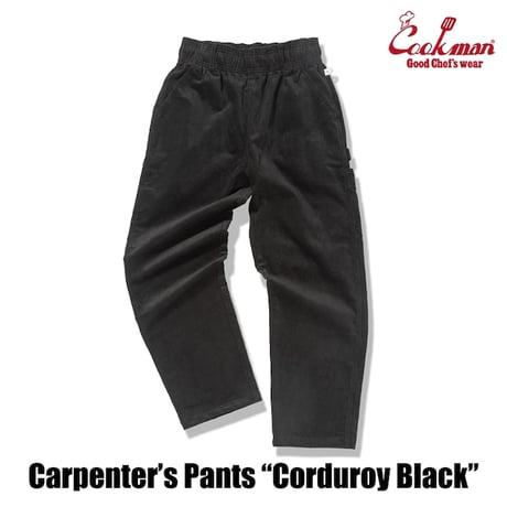 Cookman Carpenter's Pants Corduroy (Black)｜クックマン カーペンターパンツ コーデュロイ（ブラック）