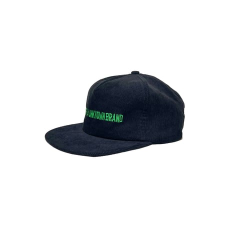 JOHN SOFIA Logo Corduroy Snapback (Black/Green)｜ジョンソフィア ロゴコーデュロイ スナップバック（ブラック/グリーン）