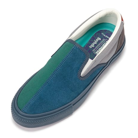 CONVERSE +SERIES CS Slip-On SK SAYHELLO + (Blue/Green/Grey)｜コンバース CSスリッポン SK セイハロー（ブルー/グリーン/グレー）