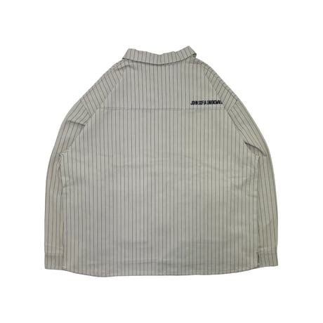 JOHN SOFIA Pinstripe Worker Shirtjacket & Pants Setup (Beige)｜ジョンソフィア ピンストライプ ワーカーセットアップ