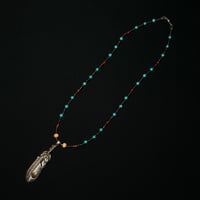 JOHN SOFIA Feather Beads Necklace (Craw)｜ジョンソフィア フェザービーズネックレス（クロウ）