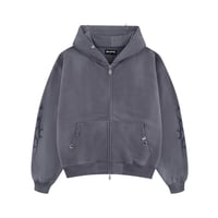 SUPPLIER Tribal Bones Pierced Zip Hoodie (Grayish blue)｜サプライヤー トライバル ボーンズ ピアスト ジップフーディー（グレイッシュブルー）