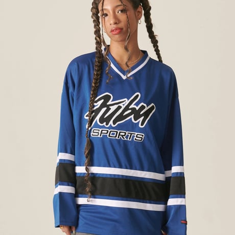 FUBU Hockey Shirts (BLUE)｜フブ ホッケーシャツ（ブルー）