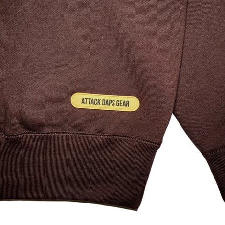 ADG AS LOGO ZIP HOODIE (BROWN/BEIGE)｜エーディージー ASロゴ ジップフーディー（ブラウン/ベージュ）