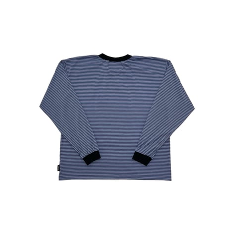 JOHN SOFIA RINGER BORDER LS TEE (DK.PURPLE)｜ジョンソフィア リンガー ボーダー ロングスリーブ ティー（ダークパープル）