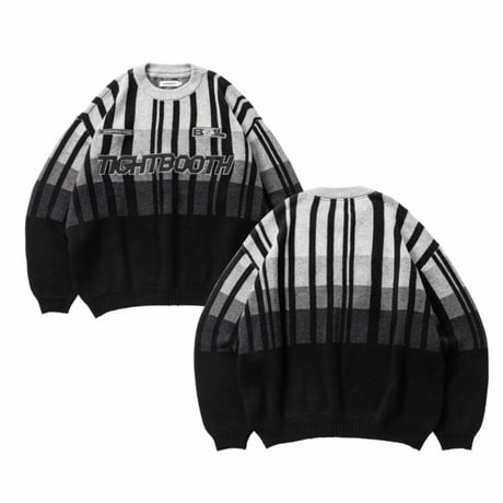TIGHTBOOTH x 紅桜 / JQ KNIT SWEATER (Black)｜タイトブース × 紅桜 ジャカード ニットセーター（ブラック）