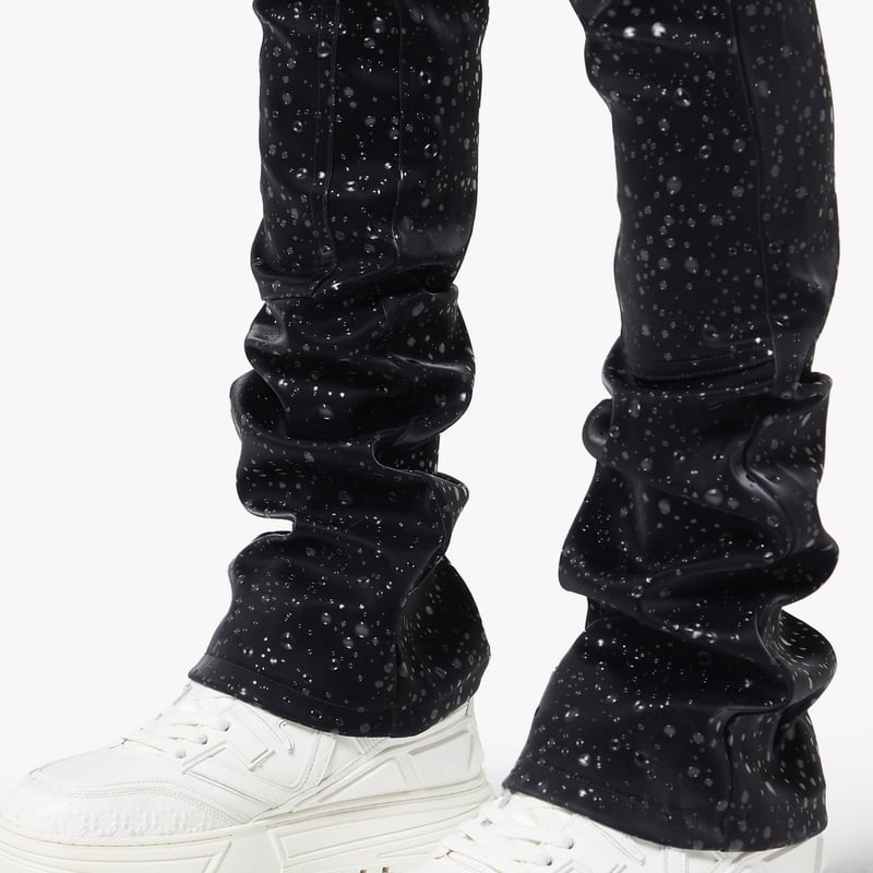 GUAPI Obsidian Black Raindrop Leather Pant (Bla