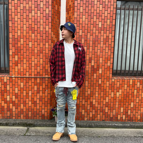 REVENGE EMBSPIDER FLANNEL (RED)｜リベンジ EMBスパイダー フランネル（レッド）
