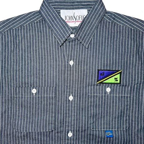 JOHN SOFIA STAFF UNIFORM HICKORY SHIRT (INDIGO)｜ジョンソフィア スタッフユニフォーム ヒッコリー シャツ（インディゴ）