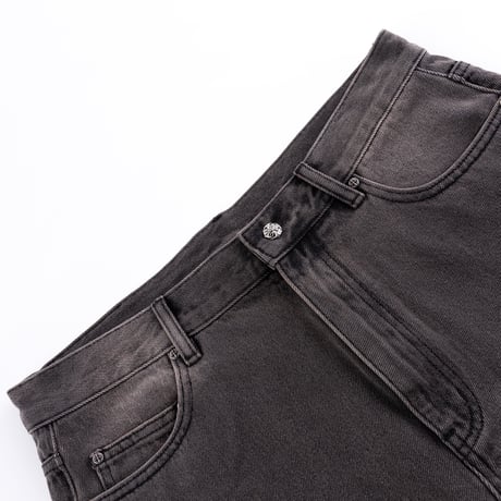 SUPPLIER Royal Cross Rhinestone Baggy Denim Shorts (BLACK)｜サプライヤー ロイヤルクロス ラインストーン バギーデニムショーツ（ブラック）