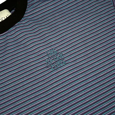 JOHN SOFIA RINGER BORDER SS TEE (DK. PURPLE)｜ジョンソフィア リンガー ボーダー ショートスリーブ ティー（ダークパープル）