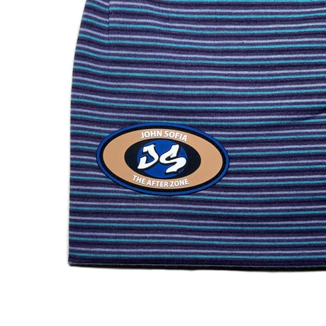 JOHN SOFIA Border Tube Beanie (Purple)｜ジョンソフィア ボーダー チューブ ビーニー（パープル）