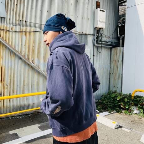 JOHN SOFIA Border Tube Beanie (Black&Blue)｜ジョンソフィア ボーダー チューブ ビーニー（ブラック＆ブルー）