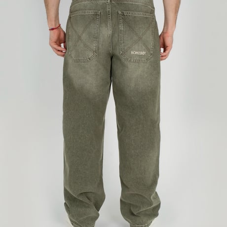 HOMEBOY X-TRA BAGGY DYE DENIM (WASHED GREEN)｜ホームボーイ エクストラ バギー ダイ デニム（ウォッシュド グリーン）