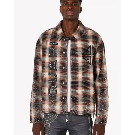 GUAPI Mocha Rhinestone Flannel (Brown)｜グアピ モカ ラインストーン フランネル（ブラウン）