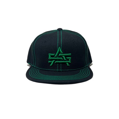 ADG AS Logo Stitch Snapback (Grn)｜ADG ASロゴ ステッチ スナップバック（グリーン）