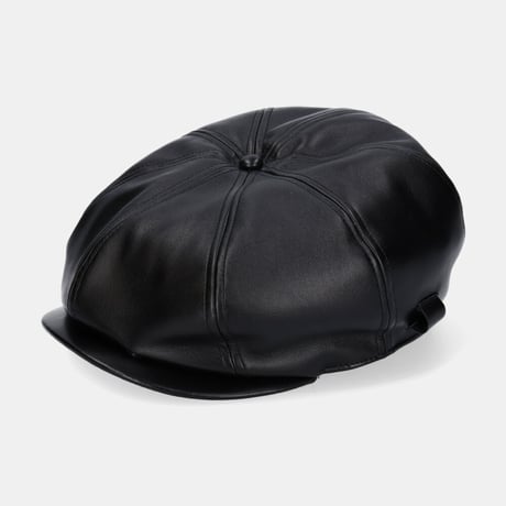 KANGOL Faux Leather Cap (BLACK)