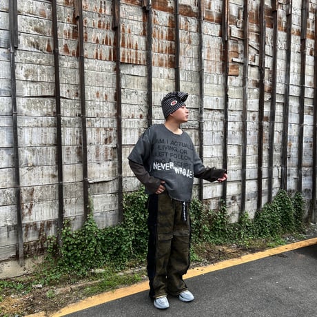 VALABASAS SCRIPTED LONGSLEEVE (GREY) | バラバサス スクリプティッド ロングスリーブ (グレー)